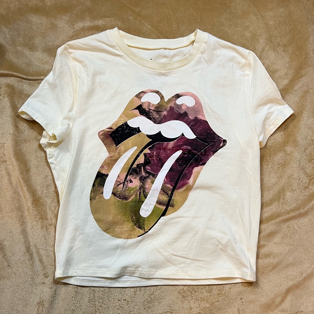 Rolling Stones Graphic Crop Top